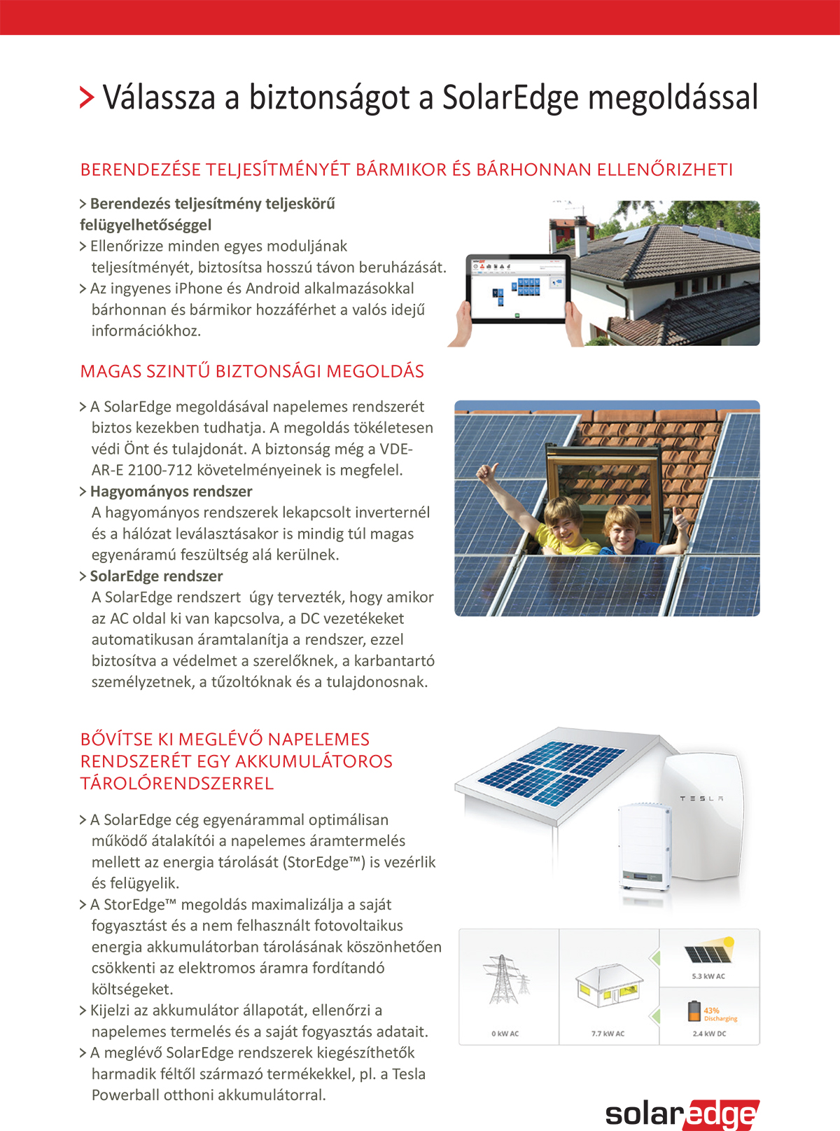A Solaredge napelemes rendszer teljesítményét bárhonnan és bármikor ellenőrizheti